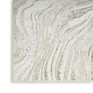 Nourison Glam GLM22 Grey Gold Area Rug T' R
