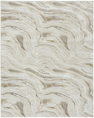Nourison Glam GLM22 Grey Gold Area Rug Main Image