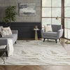 Nourison Glam GLM22 Grey Gold Area Rug Room Image Feature