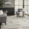 Nourison Glam GLM22 Grey Gold Area Rug Corner Image