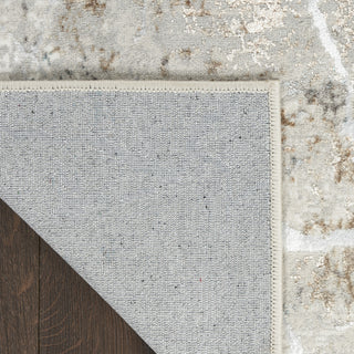 Nourison Glam GLM23 Grey Multicolor Area Rug Corner Image