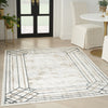 Nourison Glitz GLZ03 Ivory Taupe Area Rug Corner Image