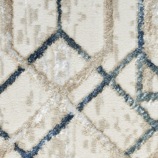 Nourison Glitz GLZ03 Ivory Taupe Area Rug Swatch Image