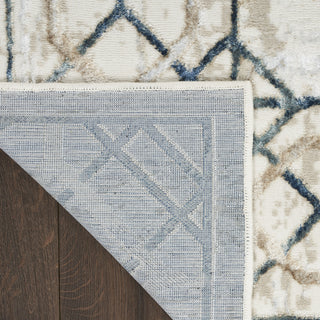 Nourison Glitz GLZ03 Ivory Taupe Area Rug Corner Image