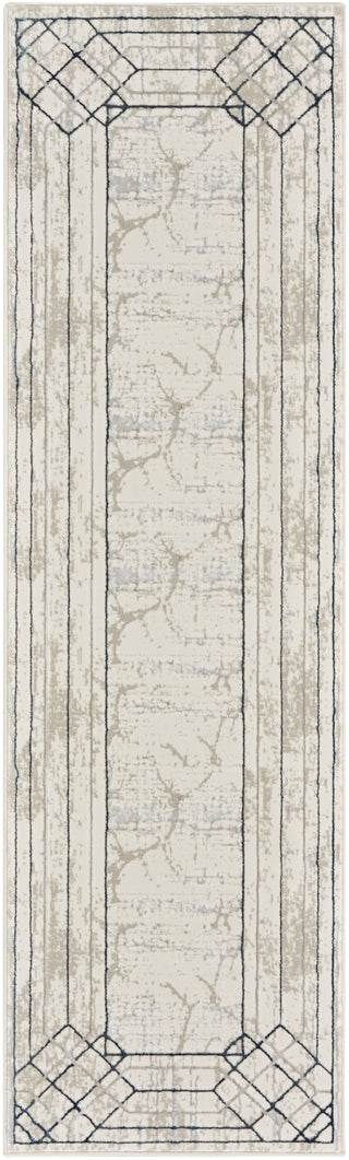 Nourison Glitz GLZ03 Ivory Taupe Area Rug Main Image