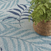 Nourison Garden Oasis GOA01 Blue Area Rug Corner Image