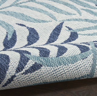 Nourison Garden Oasis GOA01 Blue Area Rug Corner Image