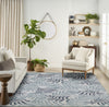 Nourison Garden Oasis GOA01 Blue Area Rug Room Image Feature