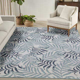 Nourison Garden Oasis GOA01 Blue Area Rug Corner Image