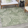 Nourison Garden Oasis GOA01 Green Ivory Area Rug Corner Image