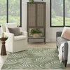 Nourison Garden Oasis GOA01 Green Ivory Area Rug Corner Image