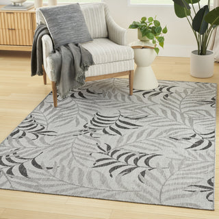 Nourison Garden Oasis GOA01 Grey Area Rug Corner Image