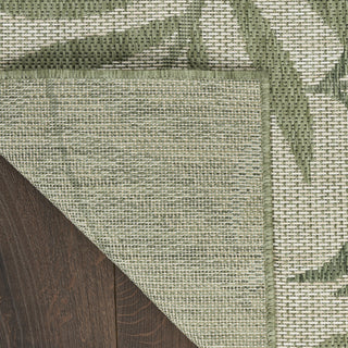 Nourison Garden Oasis GOA01 Ivory Green Area Rug Corner Image