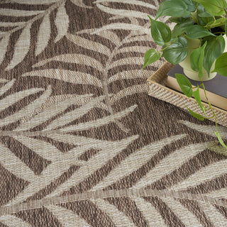 Nourison Garden Oasis GOA01 Mocha Area Rug Corner Image