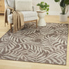 Nourison Garden Oasis GOA01 Mocha Area Rug Corner Image