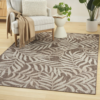 Nourison Garden Oasis GOA01 Mocha Area Rug Corner Image