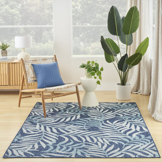 Nourison Garden Oasis GOA01 Navy Area Rug Room Image Feature