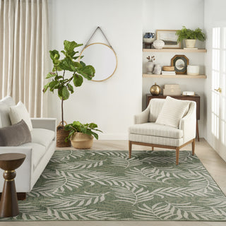 Nourison Garden Oasis GOA01 Green Ivory Area Rug 
