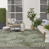 Nourison Garden Oasis GOA01 Green Ivory Area Rug 