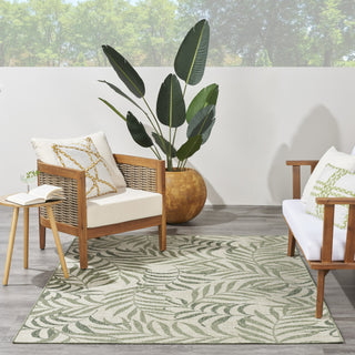 Nourison Garden Oasis GOA01 Ivory Green Area Rug 