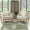 Nourison Garden Oasis GOA02 Green Ivory Area Rug Corner Image