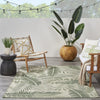 Nourison Garden Oasis GOA02 Ivory Green Area Rug Room Image Feature