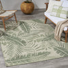 Nourison Garden Oasis GOA02 Ivory Green Area Rug Corner Image