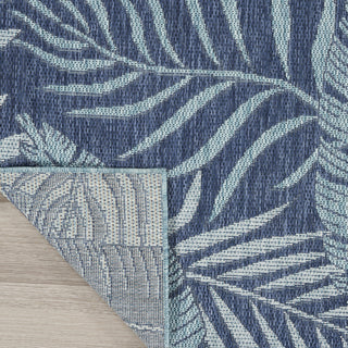 Nourison Garden Oasis GOA02 Navy Area Rug Corner Image