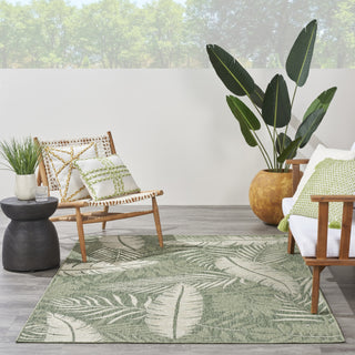 Nourison Garden Oasis GOA02 Green Ivory Area Rug 