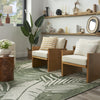 Nourison Garden Oasis GOA02 Green Ivory Area Rug 