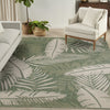 Nourison Garden Oasis GOA02 Green Ivory Area Rug 