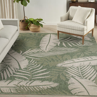 Nourison Garden Oasis GOA02 Green Ivory Area Rug 