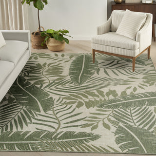 Nourison Garden Oasis GOA02 Ivory Green Area Rug 