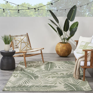 Nourison Garden Oasis GOA02 Ivory Green Area Rug 