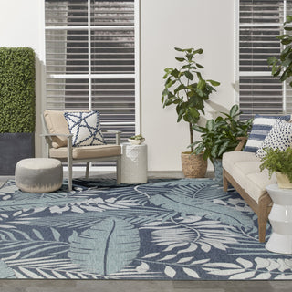 Nourison Garden Oasis GOA02 Navy Area Rug 
