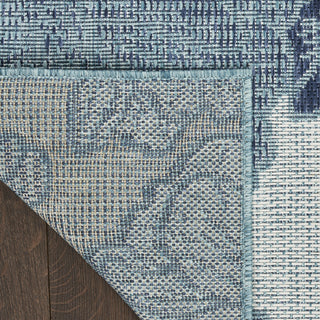 Nourison Garden Oasis GOA04 Blue Area Rug Corner Image