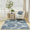 Nourison Garden Oasis GOA04 Blue Area Rug Room Image Feature