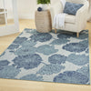 Nourison Garden Oasis GOA04 Blue Area Rug Corner Image