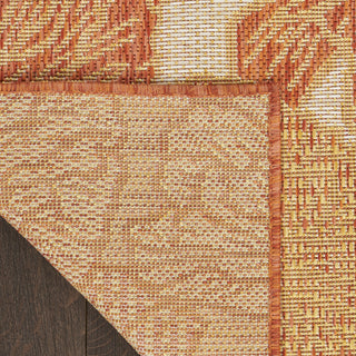 Nourison Garden Oasis GOA04 Coral Area Rug Corner Image