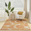 Nourison Garden Oasis GOA04 Coral Area Rug Room Image Feature