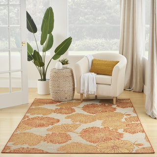 Nourison Garden Oasis GOA04 Coral Area Rug Room Image Feature