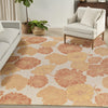Nourison Garden Oasis GOA04 Coral Area Rug Corner Image