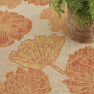 Nourison Garden Oasis GOA04 Coral Area Rug 