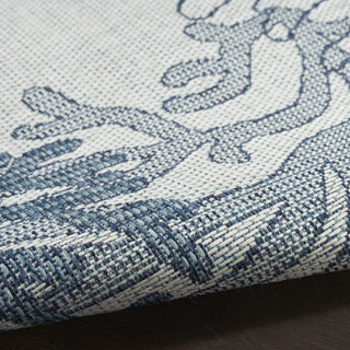 Nourison Garden Oasis GOA05 Blue Area Rug Corner Image