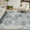 Nourison Garden Oasis GOA05 Blue Area Rug Corner Image