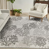 Nourison Garden Oasis GOA05 Grey Area Rug Corner Image