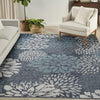 Nourison Garden Oasis GOA06 Navy Area Rug Corner Image
