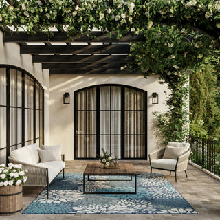 Nourison Garden Oasis GOA06 Navy Area Rug 