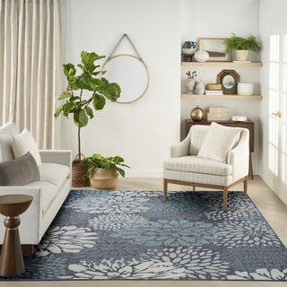 Nourison Garden Oasis GOA06 Navy Area Rug 