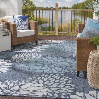 Nourison Garden Oasis GOA06 Navy Area Rug 